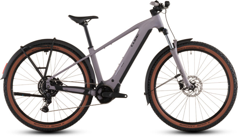 Bicicleta Eléctrica Cube Reaction Hybrid Performance 600 FE plumgrey´n´black Barra alta 2026