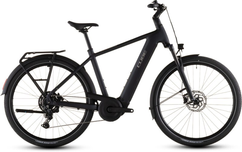 Bicicleta Eléctrica Cube Touring Hybrid ONE 600 coal´n´chrome Barra alta 2026