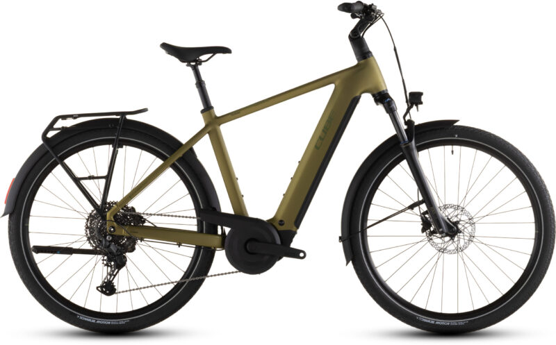 Bicicleta Eléctrica Cube Touring Hybrid Pro 800 goldenlime´n´black Barra alta 2026