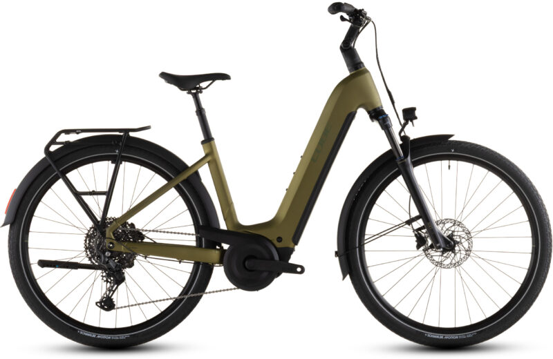 Bicicleta Eléctrica Cube Touring Hybrid Pro 800 goldenlime´n´black Cuadro abierto 2026