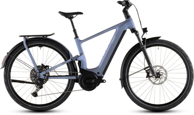 Bicicleta Eléctrica Cube Kathmandu Hybrid ONE11 HPC Pro 800 hazeblue´n´blue Barra alta 2026