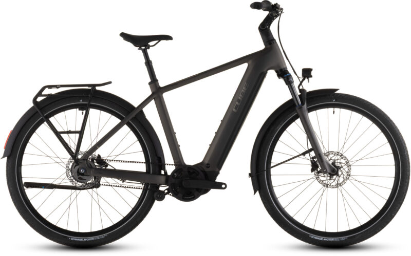 Bicicleta Eléctrica Cube Touring Hybrid Comfort SLX 800 charcoal´n´chrome Barra alta 2026