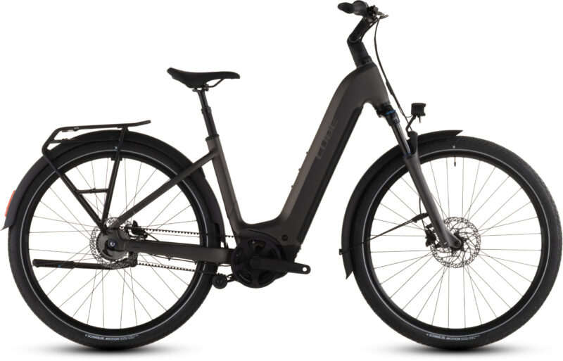 Bicicleta Eléctrica Cube Touring Hybrid Comfort SLX 800 charcoal´n´chrome Cuadro abierto 2026