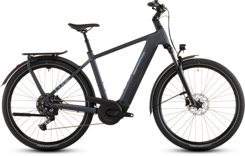 Bicicleta Eléctrica Cube Kathmandu Hybrid ONE 800 metallicgrey´n´grey Barra alta 2026
