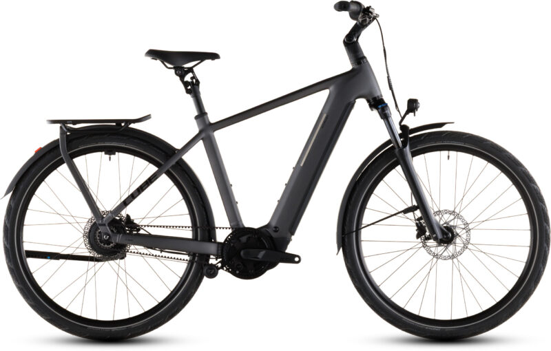 Bicicleta Eléctrica Cube Kathmandu Hybrid Comfort Pro 800 slabgrey´n´black Barra alta 2026