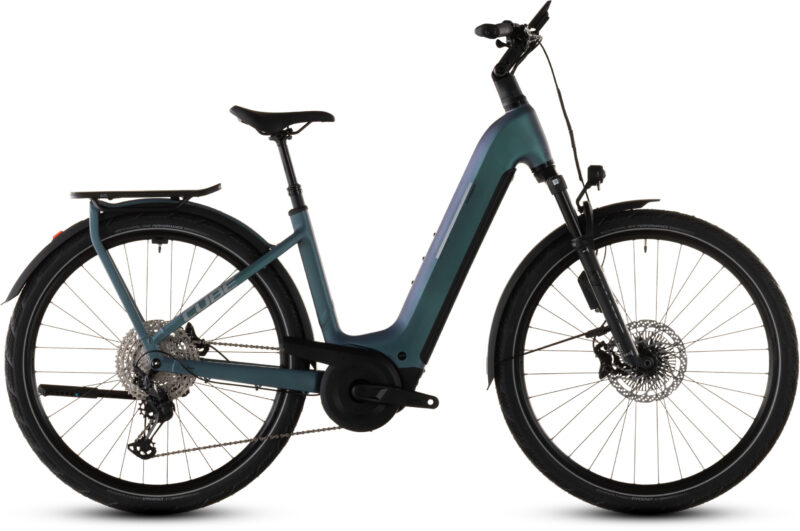 Bicicleta Eléctrica Cube Kathmandu Hybrid EXC 800 smaragdgrey´n´prism Cuadro abierto 2026