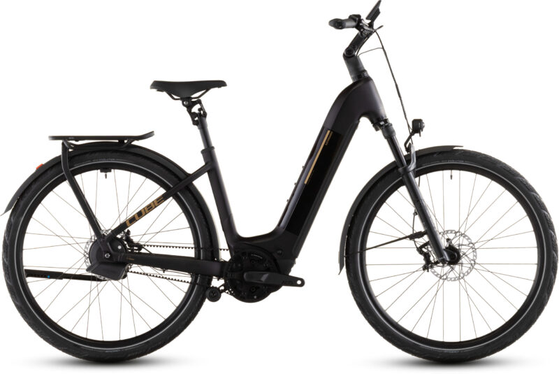 Bicicleta Eléctrica Cube Kathmandu Hybrid Comfort SLX 800 solareclipse´n´gold Cuadro abierto 2026
