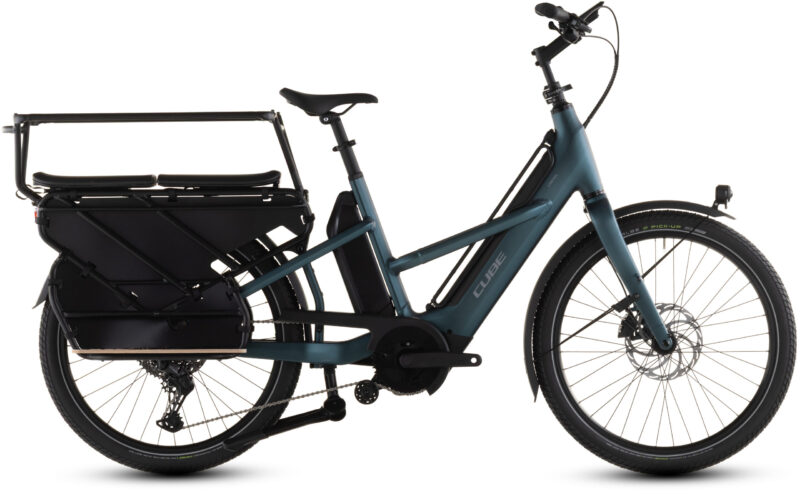 Bicicleta Eléctrica Cube Longtail Hybrid Family 800 royalgreen´n´black 2026
