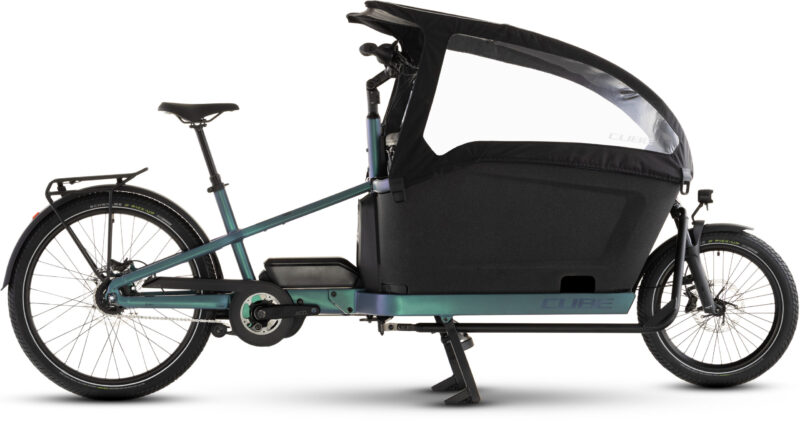 Bicicleta Eléctrica Cube Cargo Hybrid Comfort Pro Family 800 smaragdgrey´n´reflex 2026