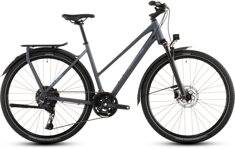 Bicicleta Cube Kathmandu EXC metallicgrey´n´chrome Cuadro semiabierto 2026